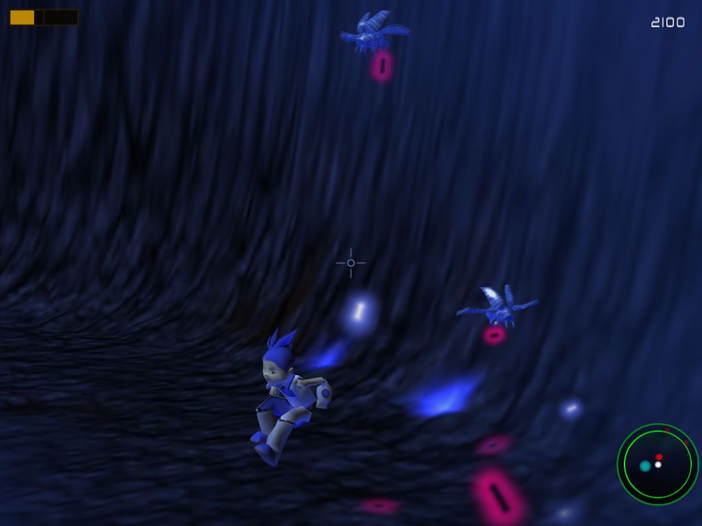 Caster (Windows) screenshot: Jumping to avoid the flying creatures.