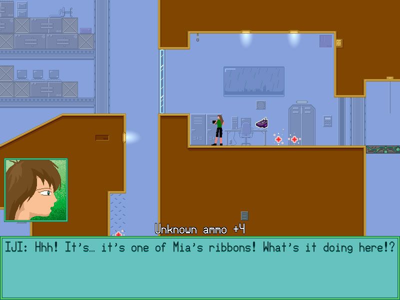 Iji (Windows) screenshot: There are many hidden collectibles to be found.