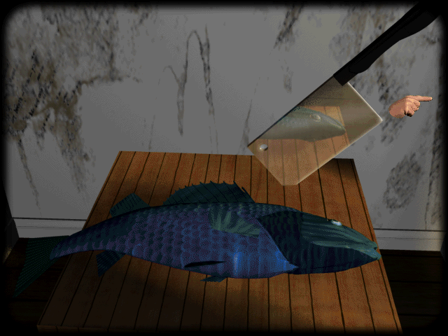 The Dark Eye (Windows 3.x) screenshot: Dead fish