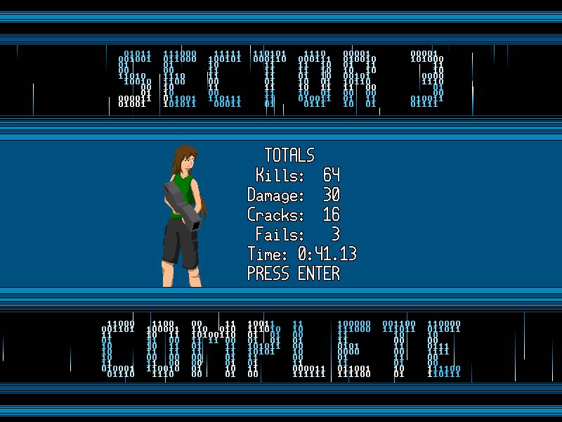 Iji (Windows) screenshot: Third sector completed, seven to go.