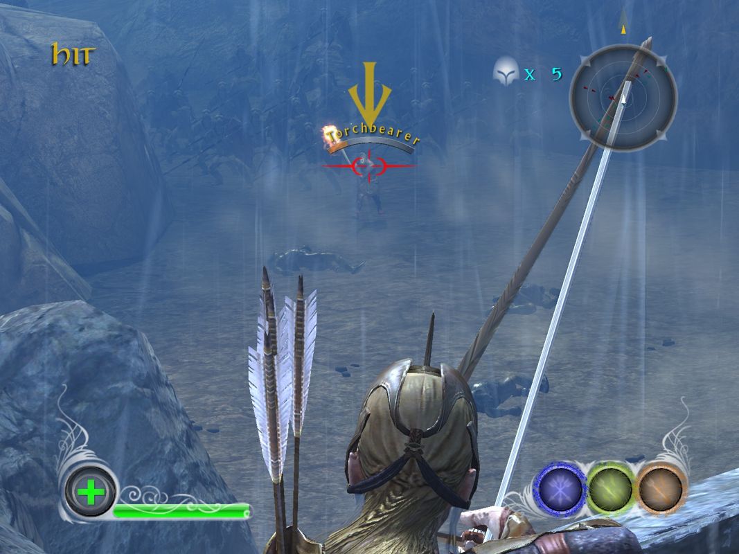 The Lord of the Rings: Conquest (Windows) screenshot: Zooming in on a Torchbearer for the kill.