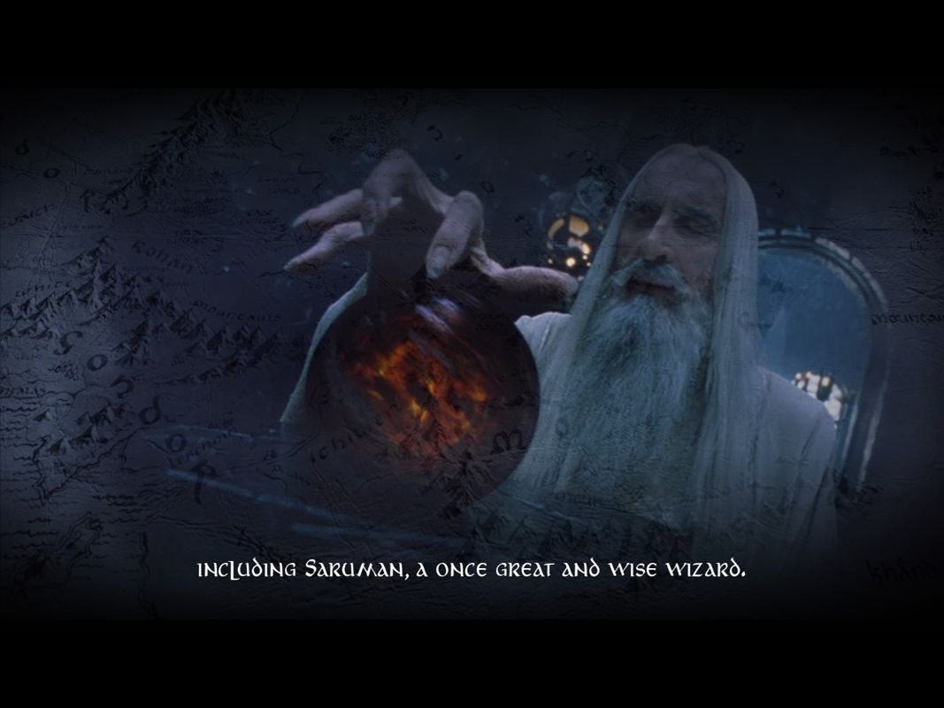 The Lord of the Rings: Conquest (Windows) screenshot: The cutscenes make use of film scenes.