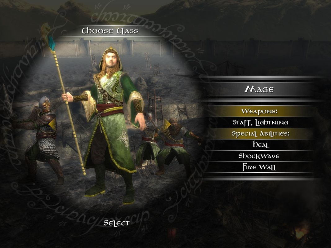 The Lord of the Rings: Conquest (Windows) screenshot: Select your class