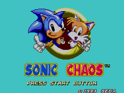 Sonic the Hedgehog Chaos (SEGA Master System) screenshot: Title Screen