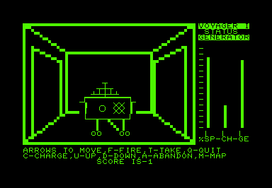 Voyager I: Sabotage of the Robot Ship (Commodore PET/CBM) screenshot: Generator