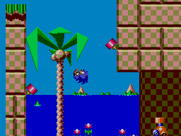 Sonic the Hedgehog Chaos (SEGA Master System) screenshot: Bouncing around