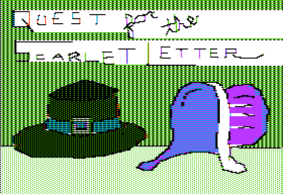 Quest for the Scarlet Letter (Apple II) screenshot: Title Screen