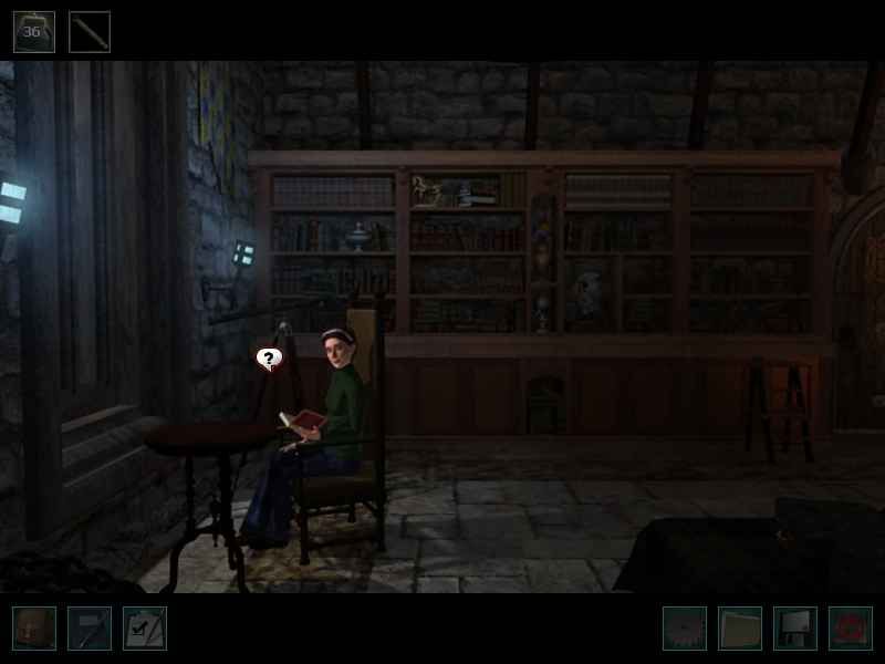Nancy Drew: The Haunting of Castle Malloy (Windows) screenshot: Kyler in the library.