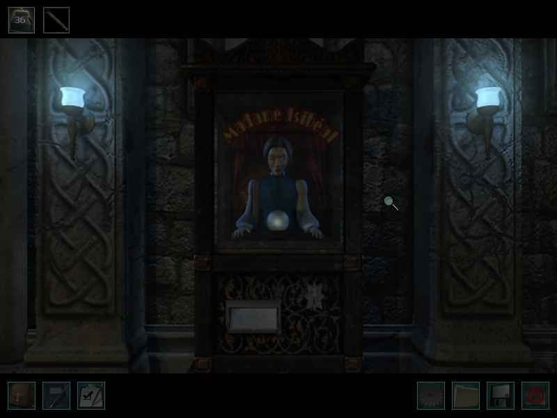 Nancy Drew: The Haunting of Castle Malloy (Windows) screenshot: Fortune teller in the main room.