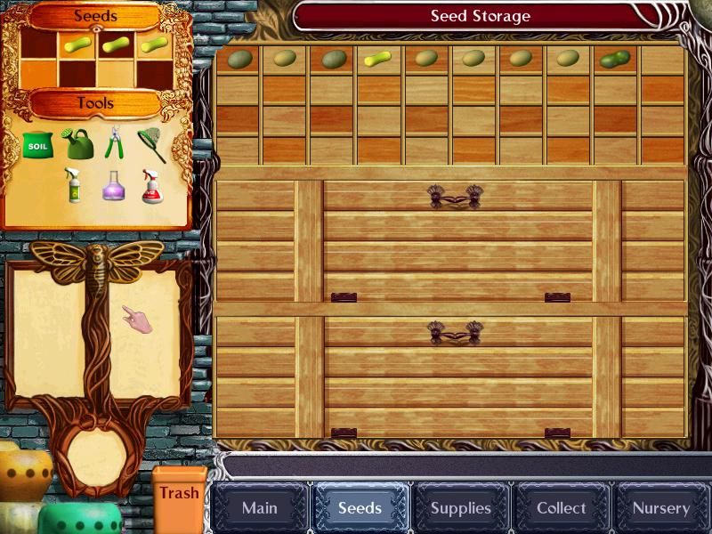 Plant Tycoon (Windows) screenshot: This is where collected seeds are stored.