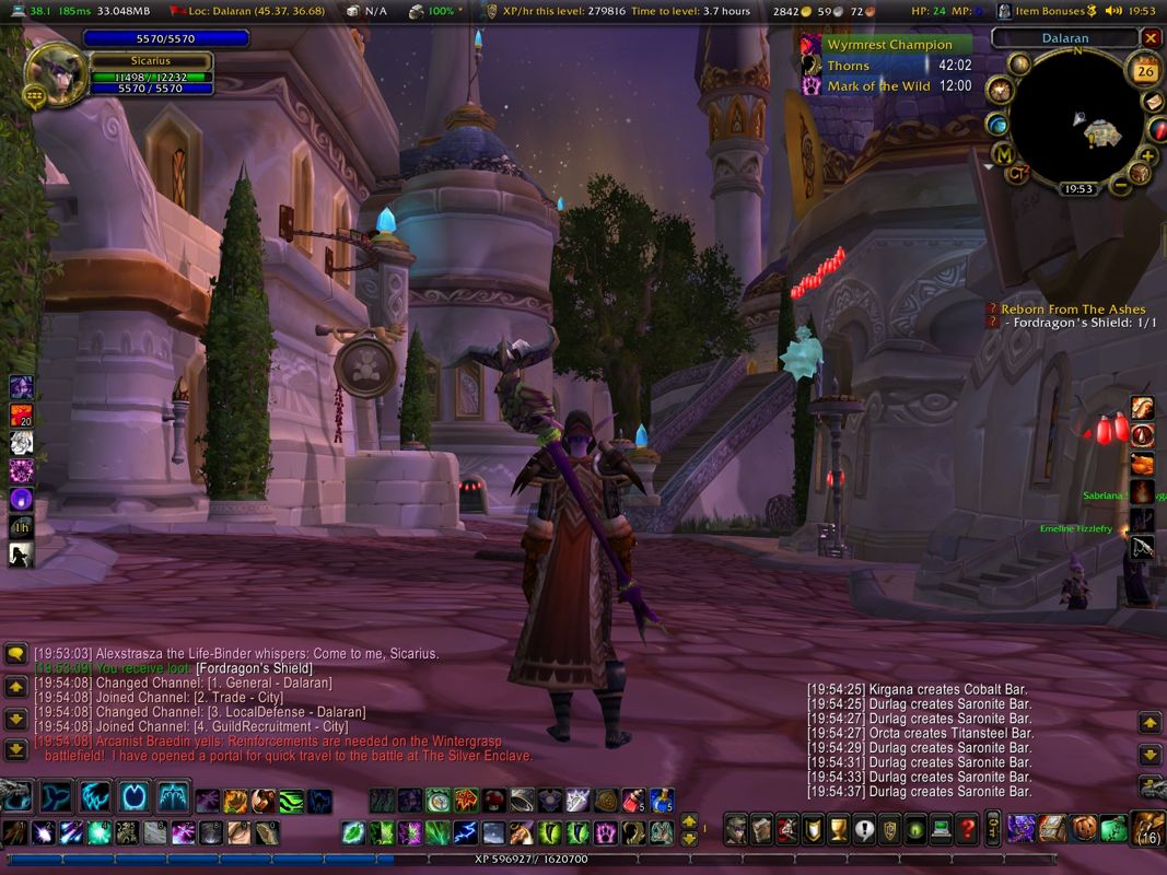 gameplay screenshot of World of Warcraft: Wrath of the Lich King on Craiyon