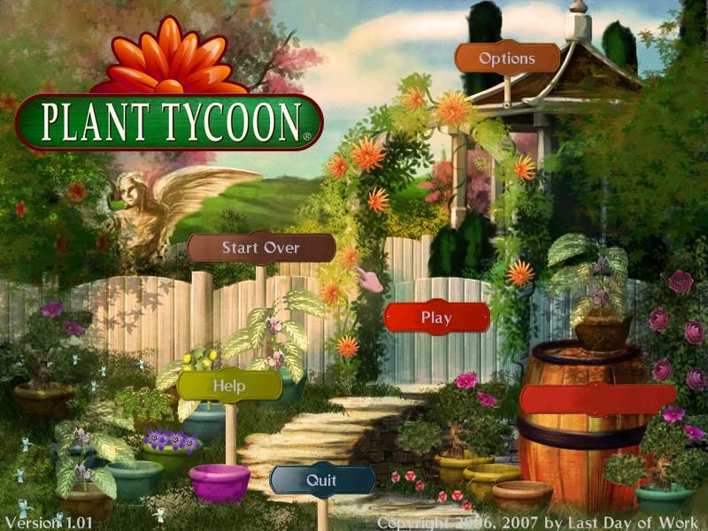 Plant Tycoon (Windows) screenshot: Main menu