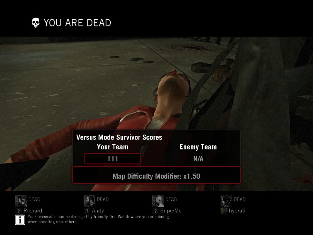 Left 4 Dead (Windows) screenshot: Death. Get used to it.