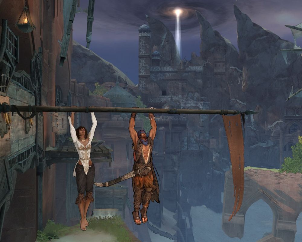 Prince of Persia (Windows) screenshot: Hanging time...