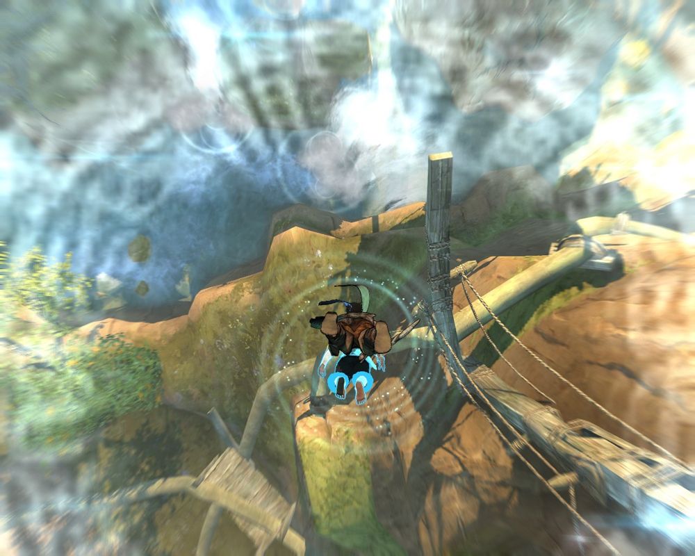 Prince of Persia (Windows) screenshot: Flying on Elika.