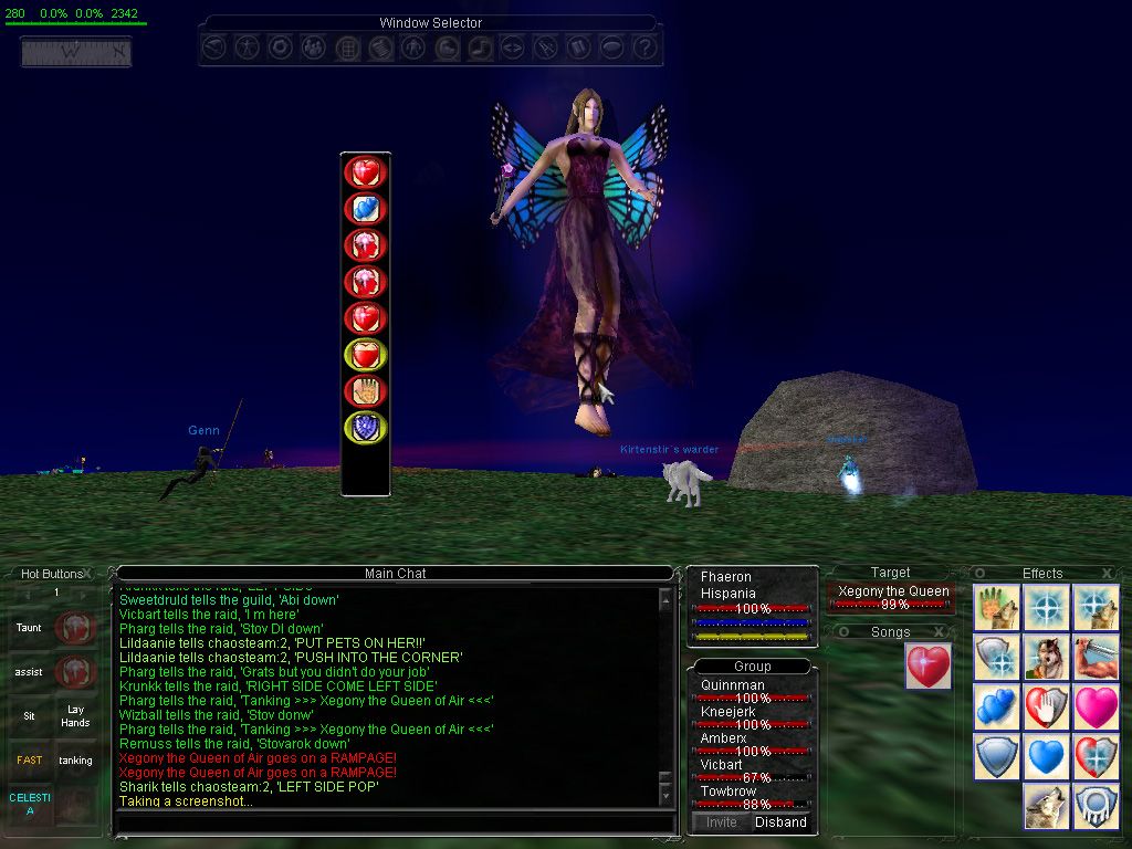 EverQuest: The Planes of Power (Windows) screenshot: Xegony The Queen, in Plane of Air