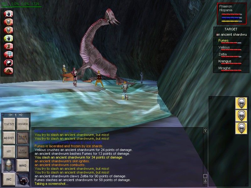 EverQuest: The Scars of Velious (Windows) screenshot: Entering in the caves looking for some action.