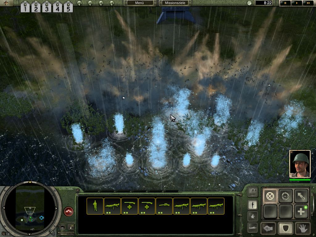 Codename: Panzers - Phase Two (Windows) screenshot: Incoming heavy artillery fire