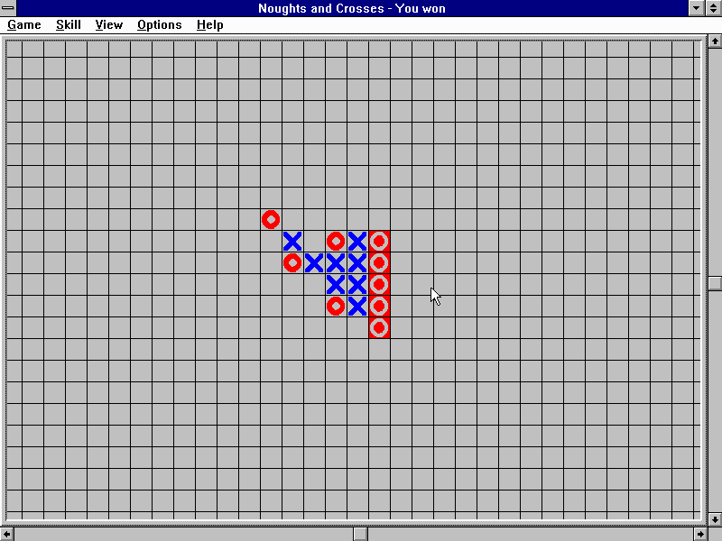 Screenshot of Noughts and Crosses (Windows 3.x, 1993) MobyGames