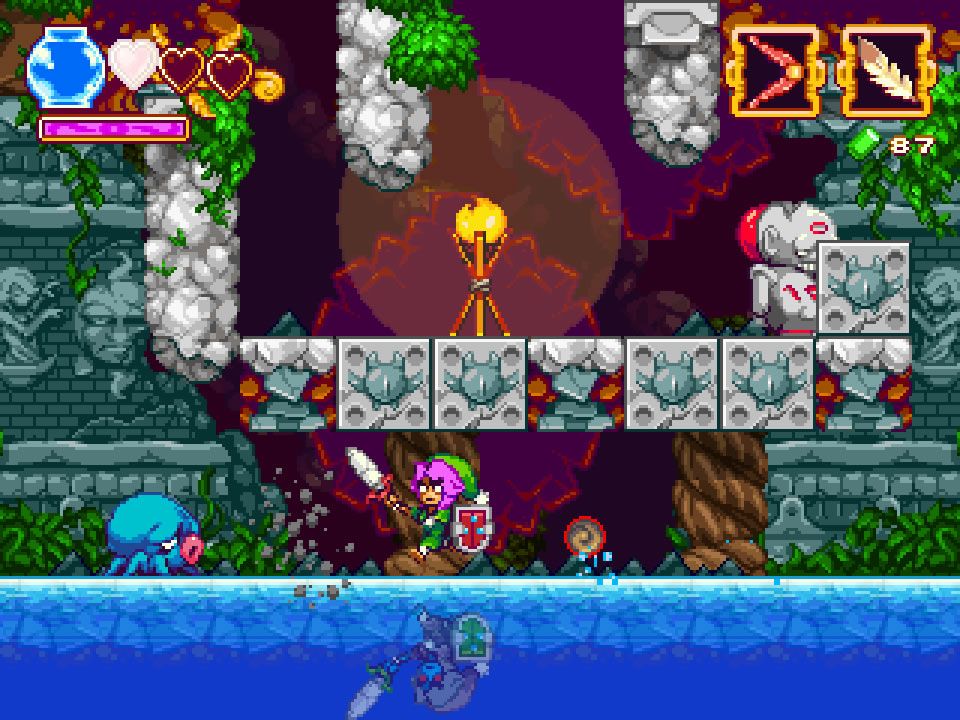 The Legend of Princess (Windows) screenshot: Mind the reflection in the water.