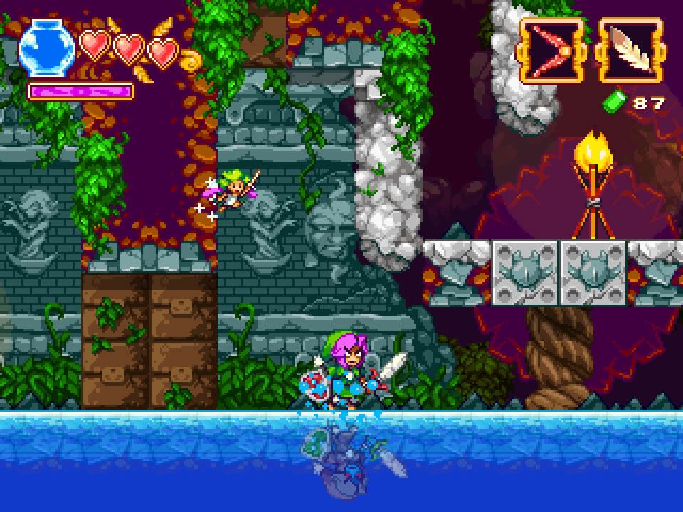 The Legend of Princess (Windows) screenshot: This fairy will provide an extra try without dying completely.
