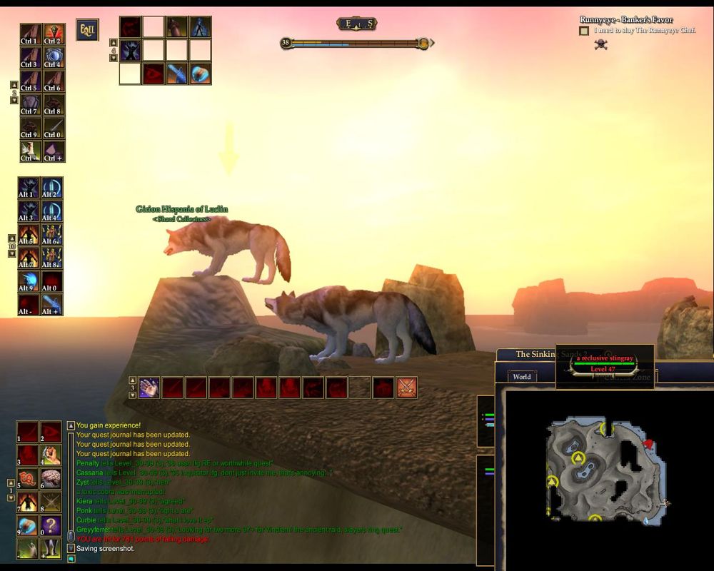 EverQuest II (Windows) screenshot: Comrades on a Wolf form