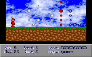 Devil Land (DOS) screenshot: Beginning of level 1