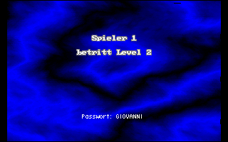 Devil Land (DOS) screenshot: You get a password for each level.
