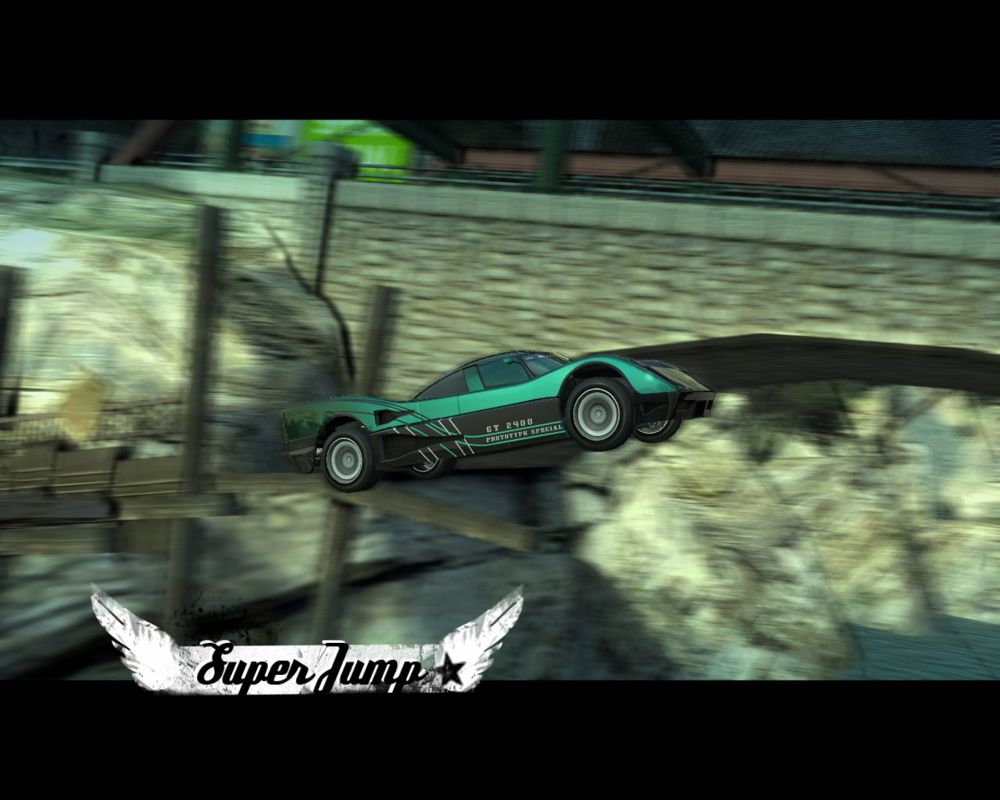 Burnout: Paradise - The Ultimate Box (Windows) screenshot: Super jump!