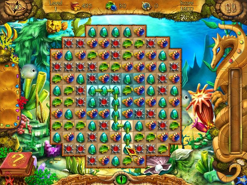 Lost in Reefs (Windows) screenshot: A puzzle in Chain mode