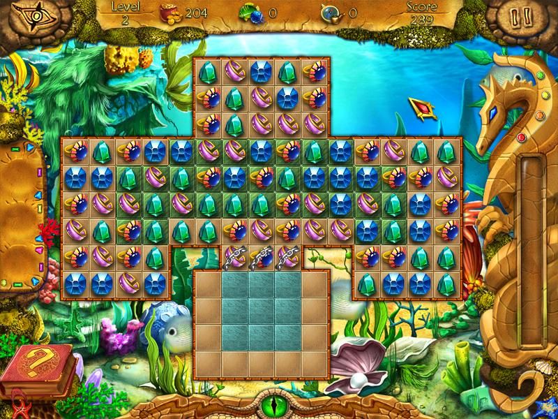 Lost in Reefs (Windows) screenshot: The second puzzle. Some items are locked.