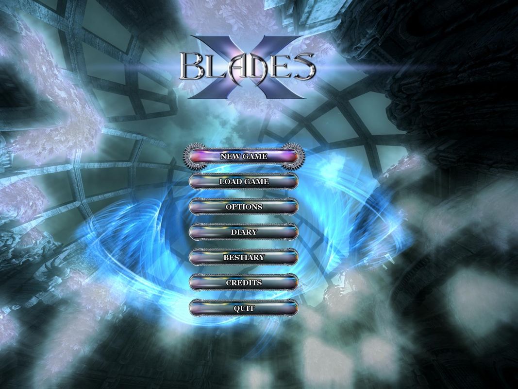 X-Blades (Windows) screenshot: Main menu