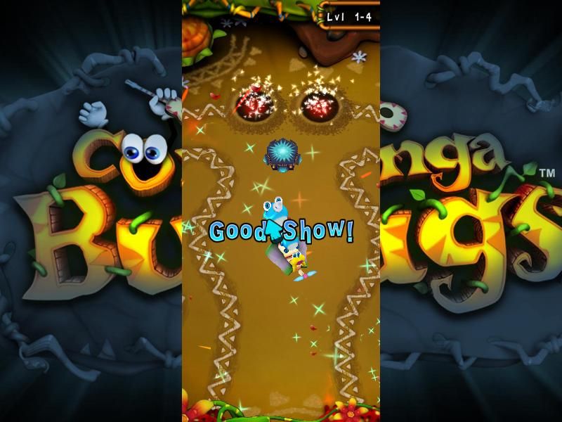 Conga Bugs (Windows) screenshot: The screen changes.