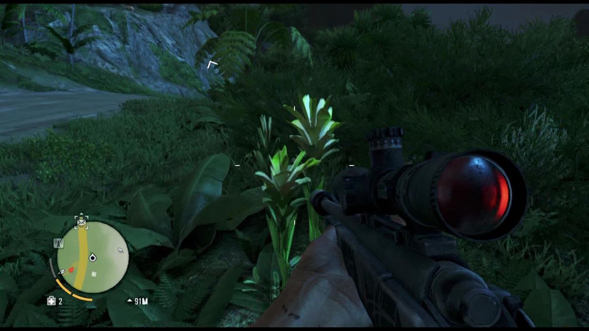 Far Cry 3 (Xbox 360) screenshot: You need to gather plants in order to create syringes, which can boost different skills for a short time