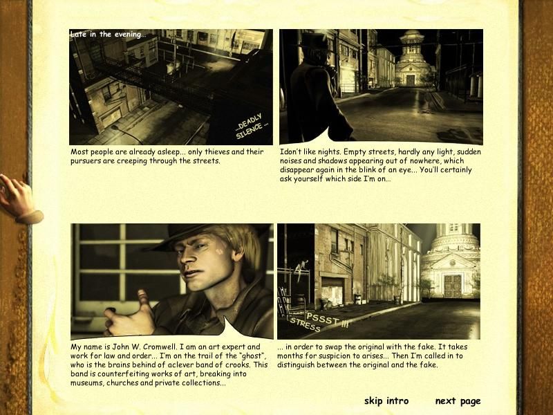 Art Detective (Windows) screenshot: Opening story