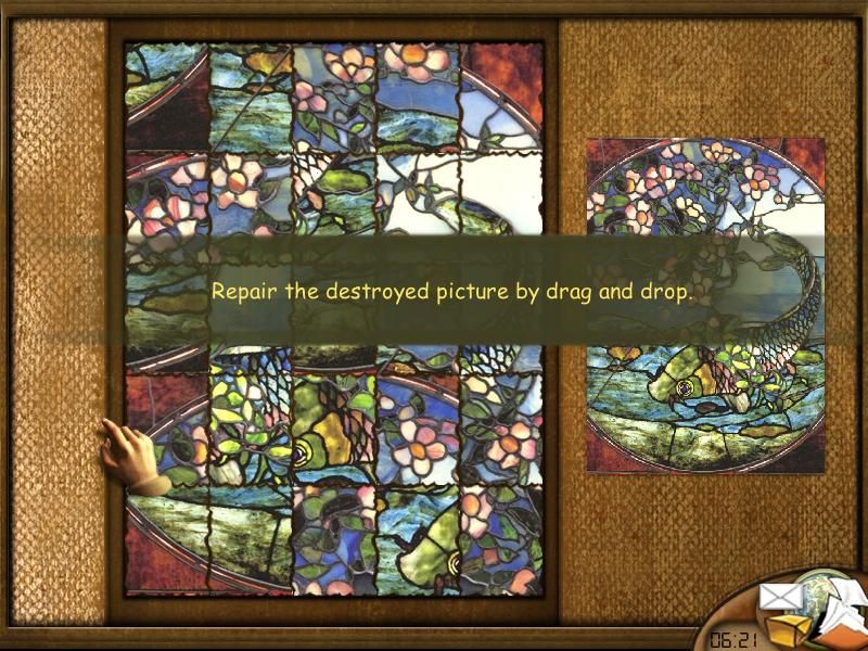 Art Detective (Windows) screenshot: My job this time is to repair this painting.