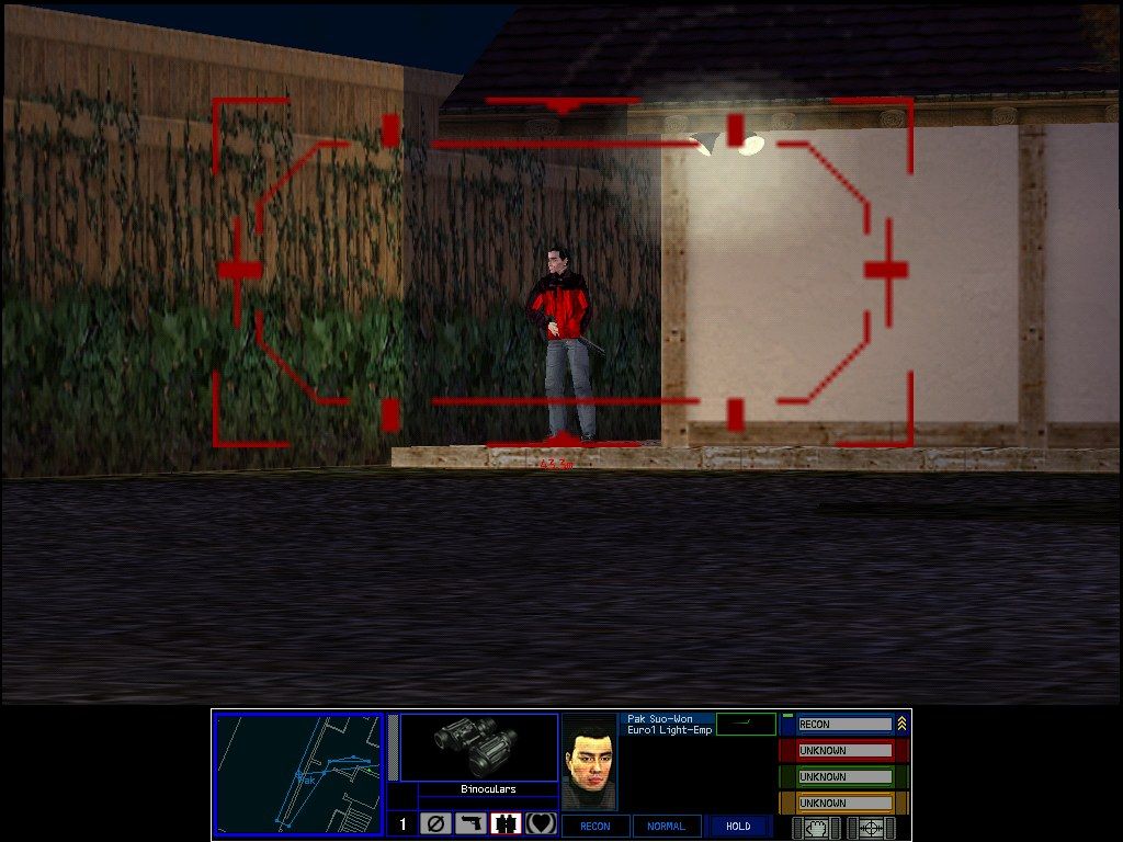 Tom Clancy's Rainbow Six: Rogue Spear (Windows) screenshot: Using binoculars