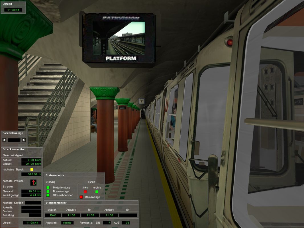 Subway Simulator: Volume 1 - The Path: New York Underground (Windows) screenshot: Looking through the security camera.