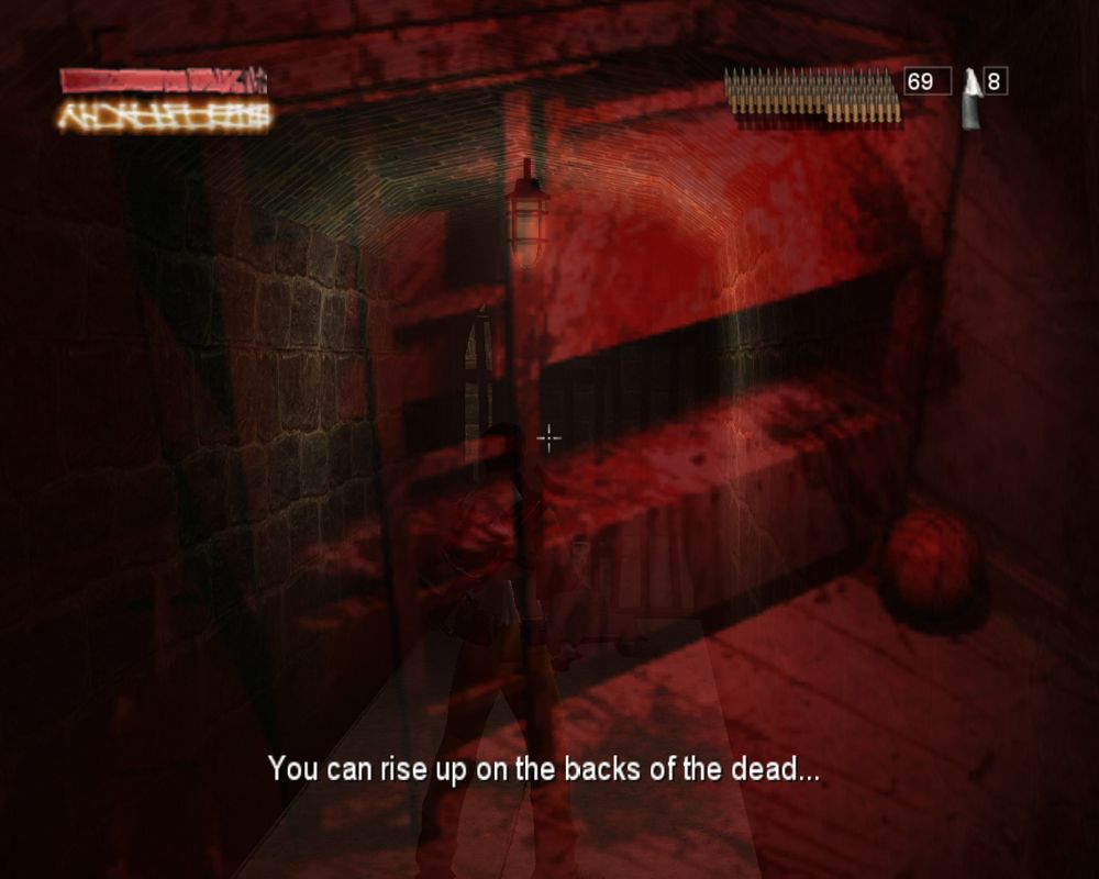 The Suffering: Ties That Bind (Windows) screenshot: ...while doing bad ones will show you images of your heinous crimes