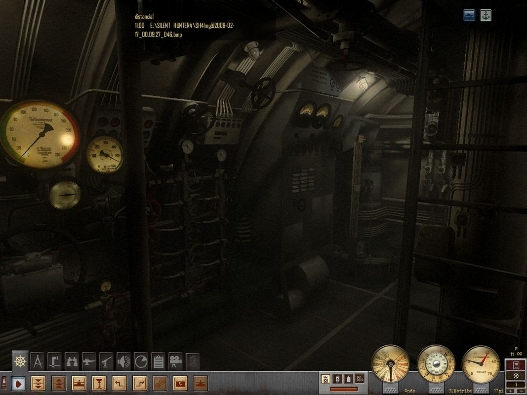 Silent Hunter 4: Wolves of the Pacific - U-Boat Missions (Windows) screenshot: Main cabin