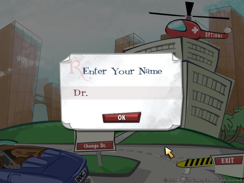 Unwell Mel (Windows) screenshot: Enter your name, Doctor.