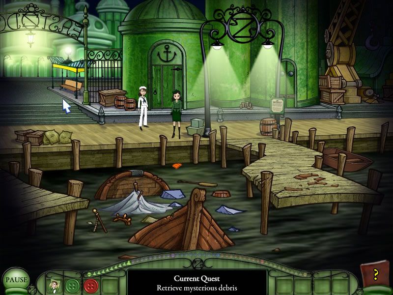Emerald City Confidential (Windows) screenshot: Another mysterious event at the docks