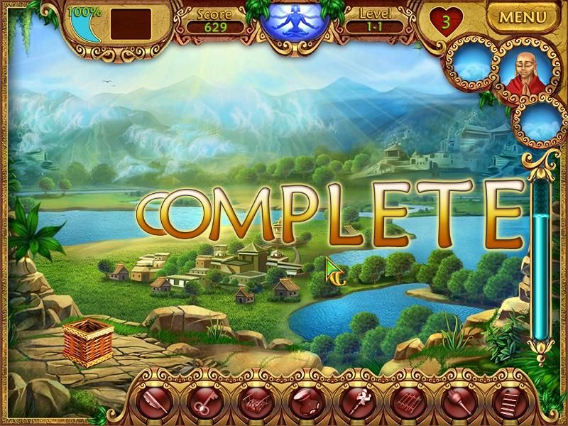 Tibet Quest (Windows) screenshot: I completed that puzzle and the basket
