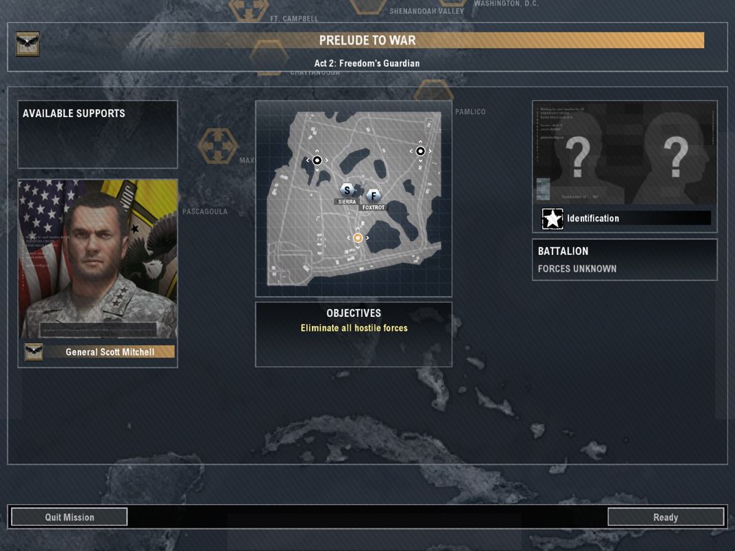 Tom Clancy's EndWar (Windows) screenshot: Mission Briefing