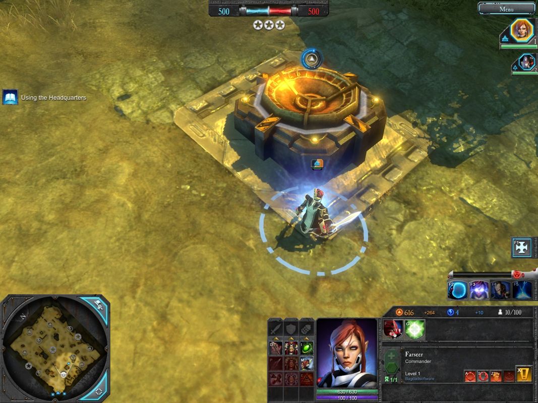 Warhammer 40,000: Dawn of War II (Windows) screenshot: Capturing a resource point.