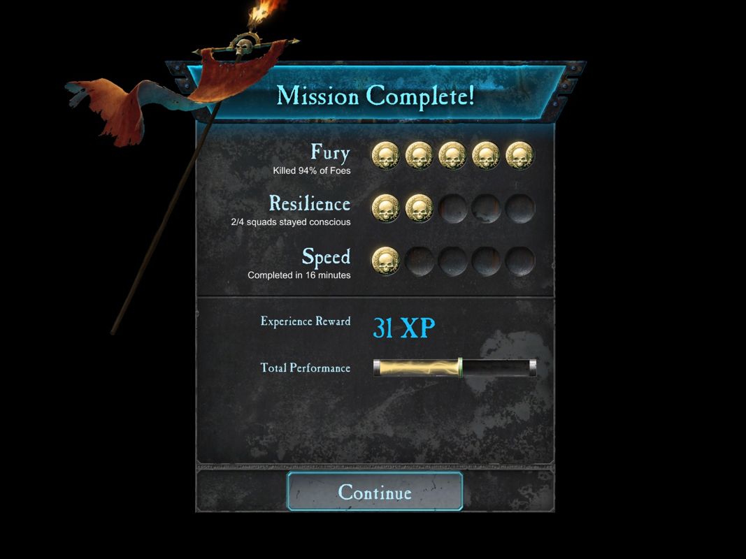Warhammer 40,000: Dawn of War II (Windows) screenshot: The evaluation of my last mission