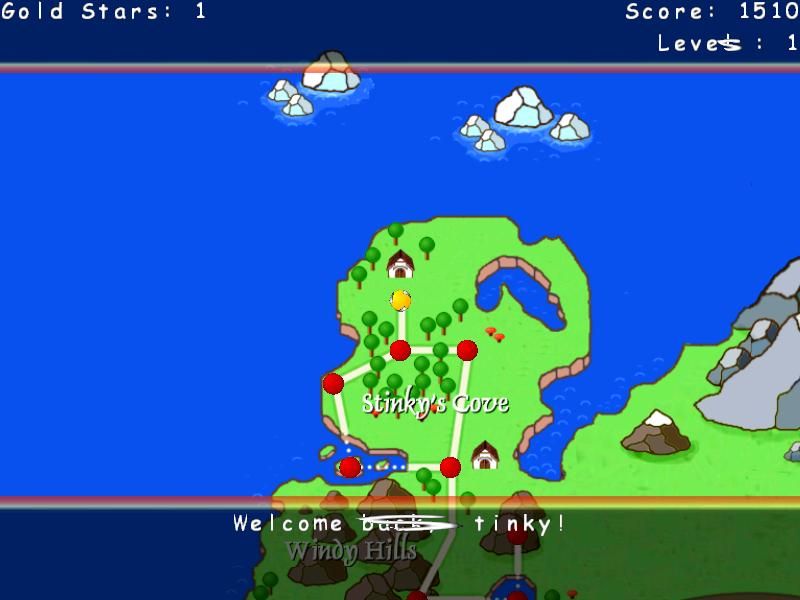Wonderland Secret Worlds (Windows) screenshot: The map screen