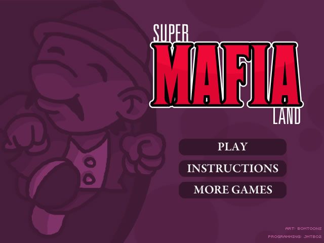 Super Mafia Land (Browser) screenshot: Main menu