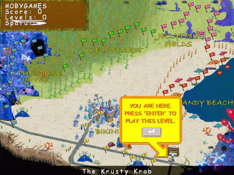 SpongeBob SquarePants: Krabby Quest (Windows) screenshot: The map