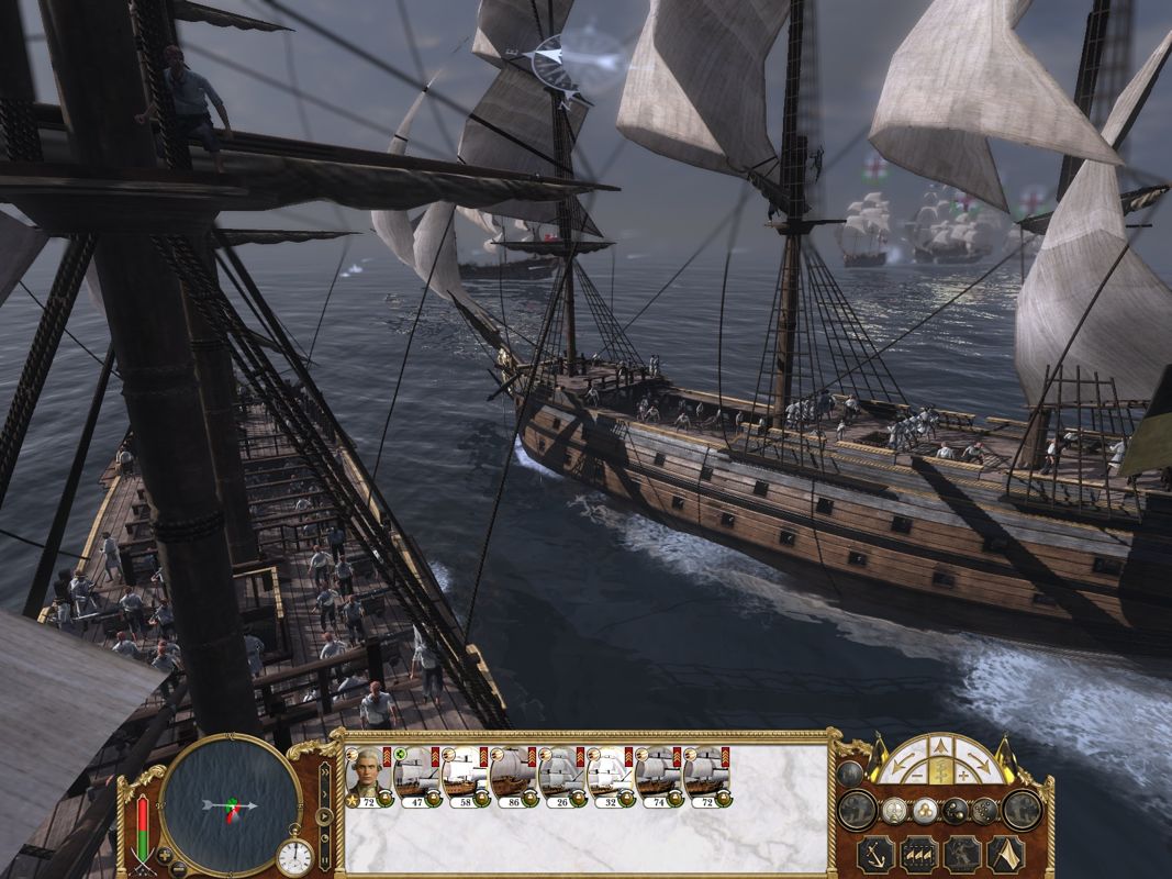 Empire: Total War (Windows) screenshot: It's only a matter of seconds now until the cannons fire.
